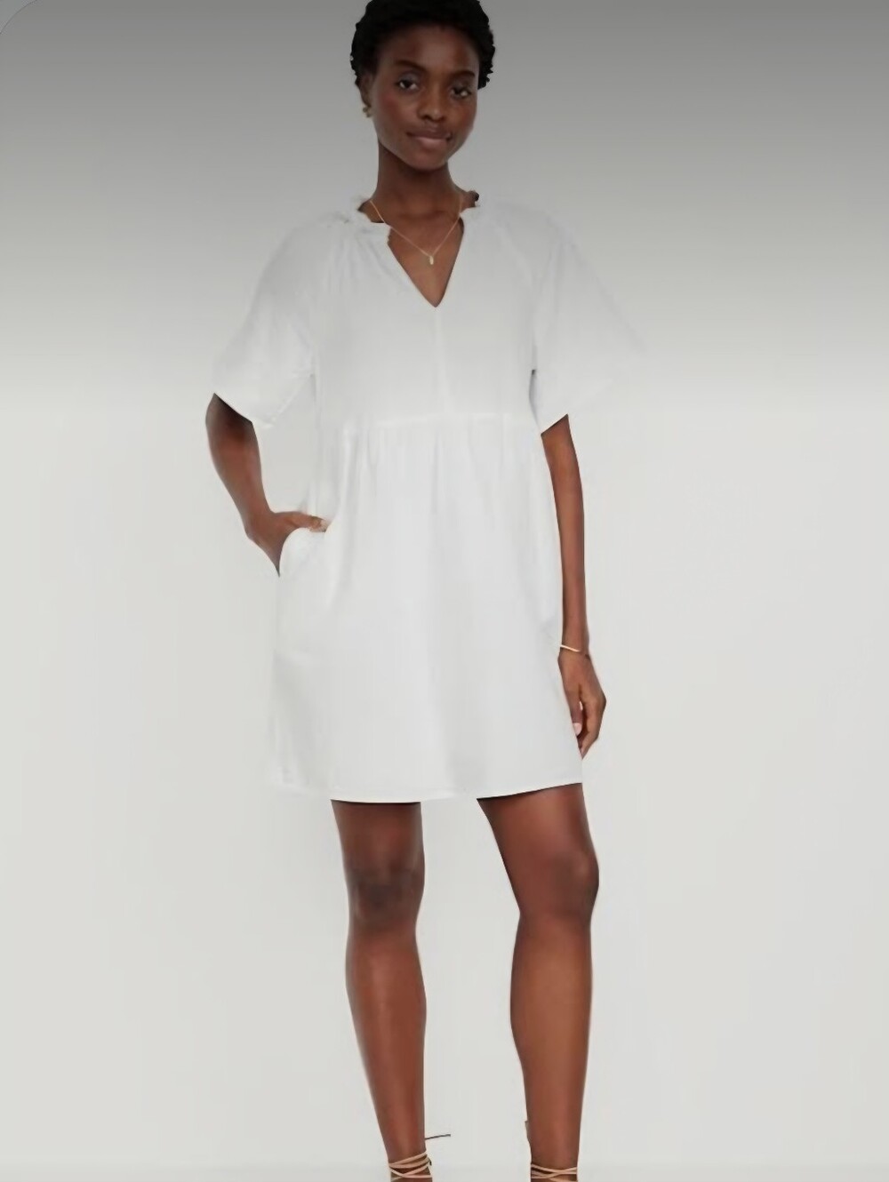 Old Navy White Gauze Mini Dress